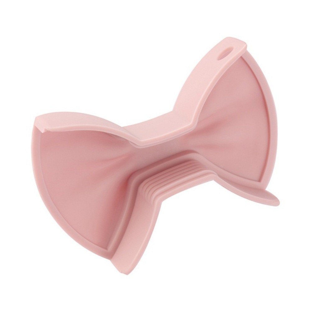 Oven Mitt Silicone - 2個入り 新型シリコン製耐熱クランプ 蝶ネクタイ型 ミニ鍋ハンドルカバー ピンチグリップ 耐熱オーブンミット