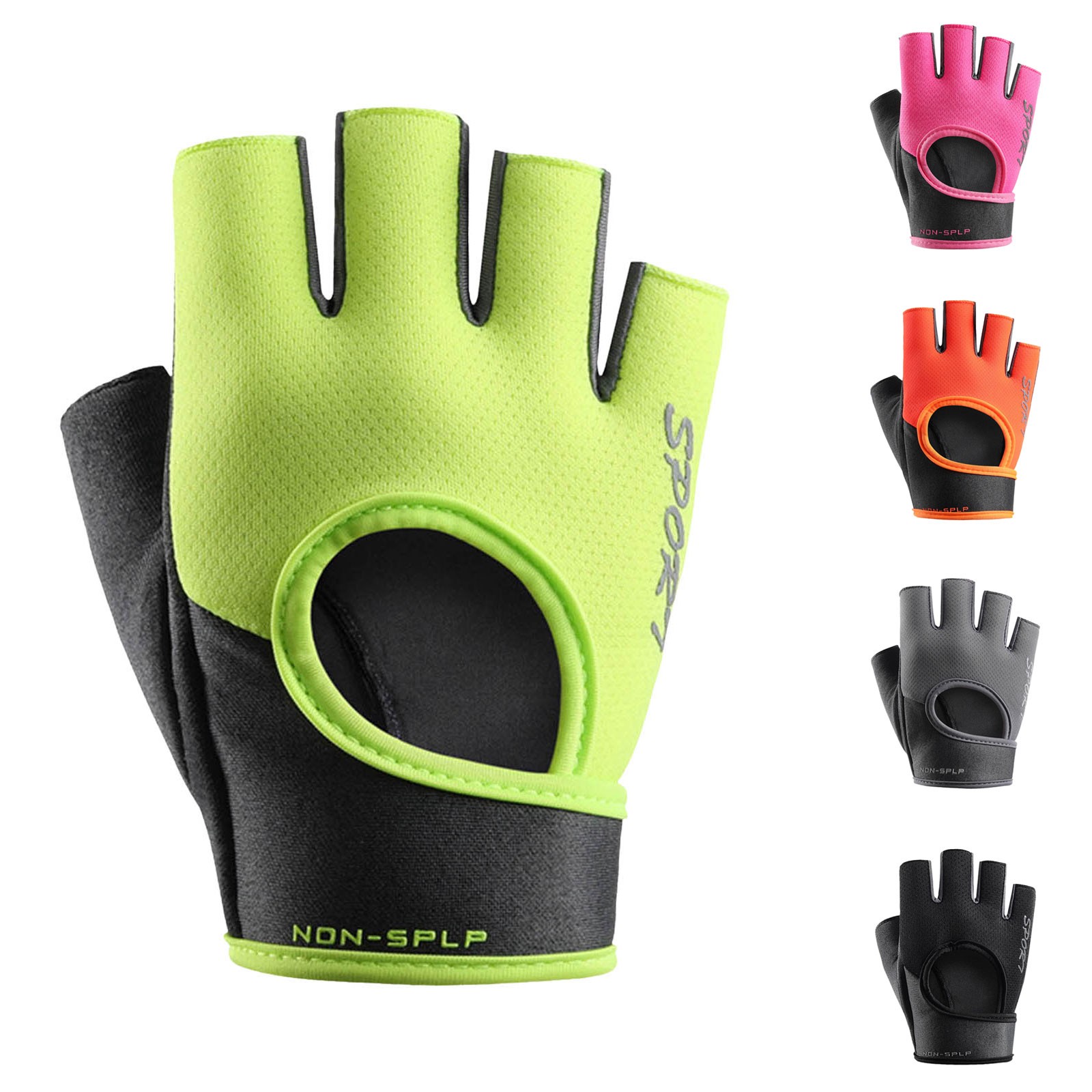 Workout Glove Gym - サイクリングスポーツ用ハーフフィンガーグローブ 通気性 滑り止め MTBバイクグローブ 吸汗性 伸縮性