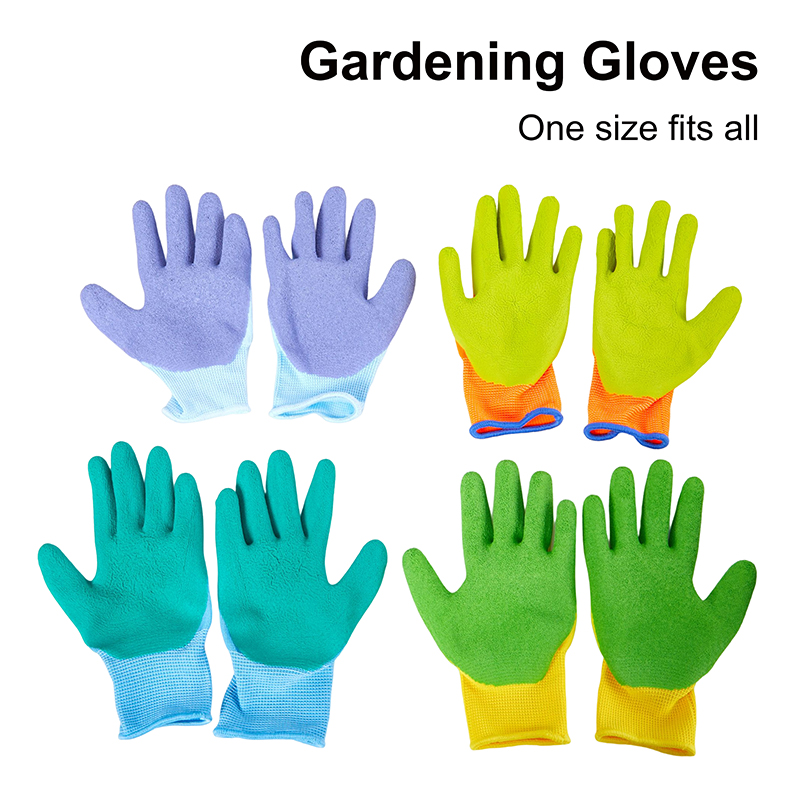 Gardening Glove Waterproof - 1 ペアの通気性のある子供用ガーデニンググローブ、耐久性のある防水性の傷防止＆カット防止グローブ、貝殻収集、手作業保護用