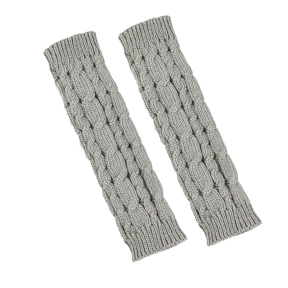 Fingerless Glove Knit - 指なしアームスリーブグローブ ニットツイスト装飾パターン アームスリーブグローブ ソフト素材 暖かいゴシックミトン