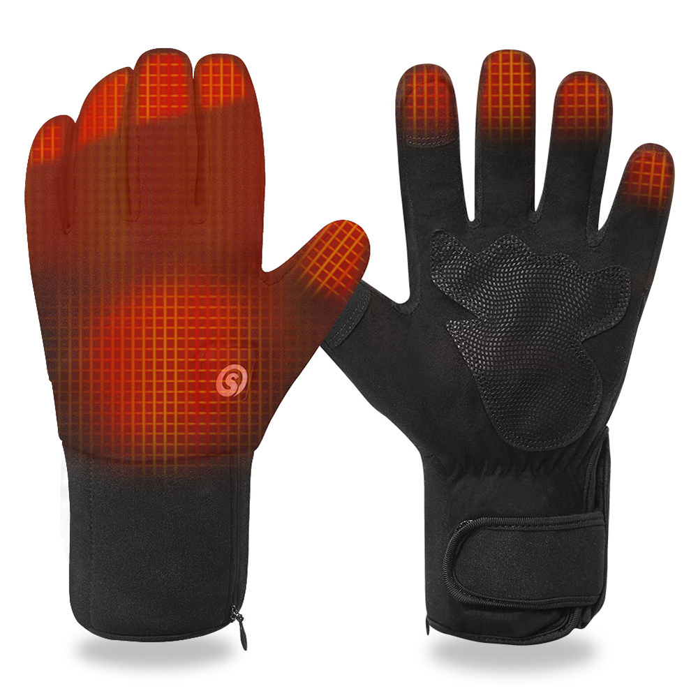 Heat Resistant Glove - バッテリー,防水,ウォーマー,サーマルタッチディスプレイ,冬用の電気温水オートバイ手袋