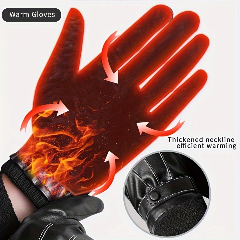 1ペア 冬用手袋 暖かい 運転用 オートバイ フルフィンガー - Leather Driving Glove のレビューと価格