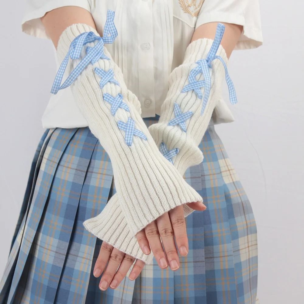 トレンドの女性用秋冬ニットアームスリーブ、カワイイロリータ、 - Fingerless Glove Knit のレビューと価格