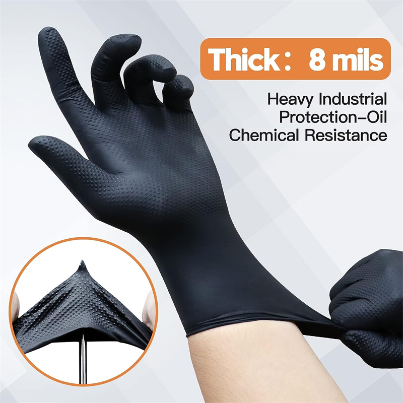 男性用使い捨てニトリル手袋,ラテックスフリー,頑丈,ダイヤモ - Nitrile Mechanic Glove のレビューと価格