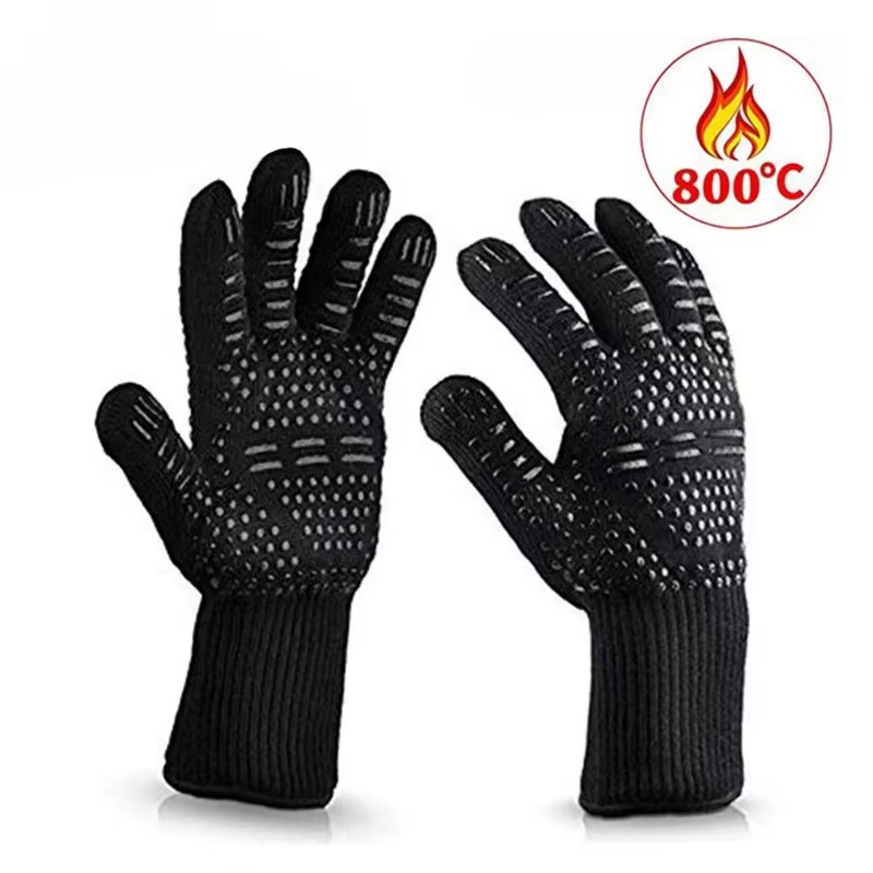 ワンピース BBQ グローブ高温耐性オーブンミット 500  - Oven Mitt Silicone のレビューと価格
