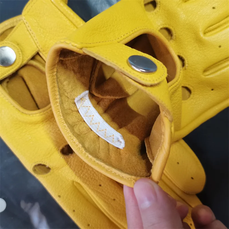快適な装着感の本革製バイクグローブ、男女兼用、薄手のバイクグ - Leather Driving Glove のレビューと価格