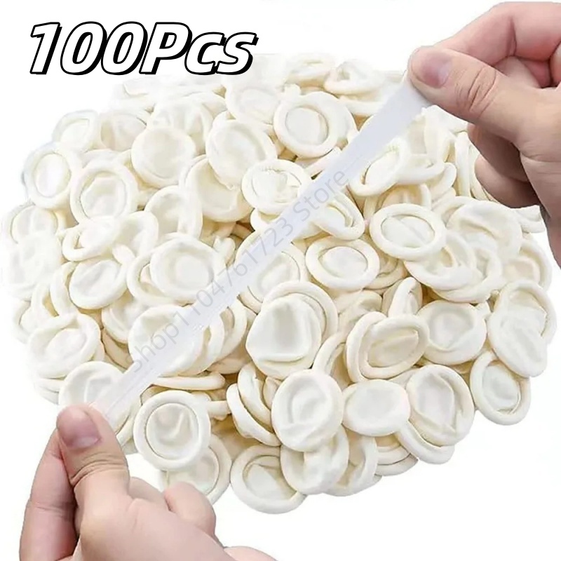 100 個使い捨てフィンガーカバーゴム手袋滑り止め帯電防止ラ - Latex Disposable Glove のレビューと価格