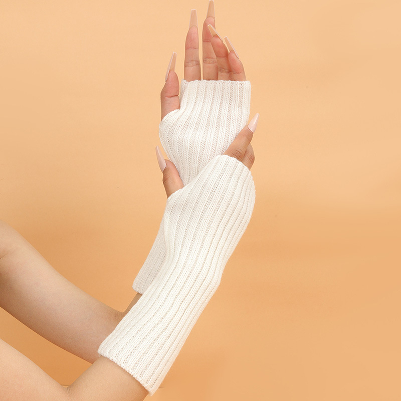 女の子カラフルな暖かいニットアームスリーブソフト伸縮性カジュ - Fingerless Glove Knit のレビューと価格