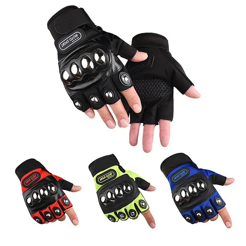 ハーフフィンガー保護用バイクグローブ、スチール製ナックルガー - Motorcycle Glove Knuckle のレビューと価格