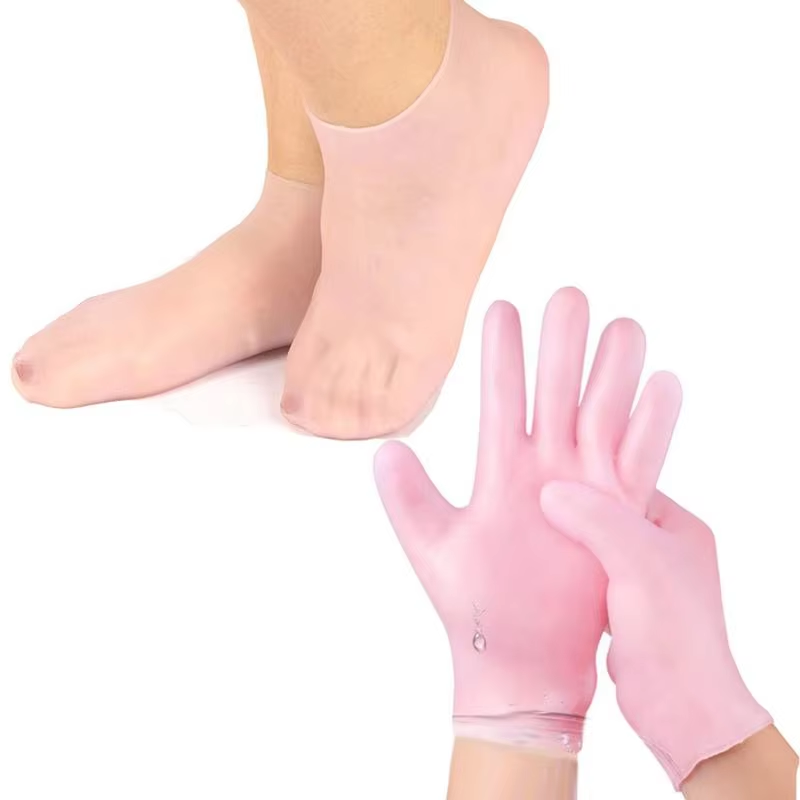 1ペア シリコンフットケアソックス＆再利用可能なSPAジェル - Latex Disposable Glove のレビューと価格