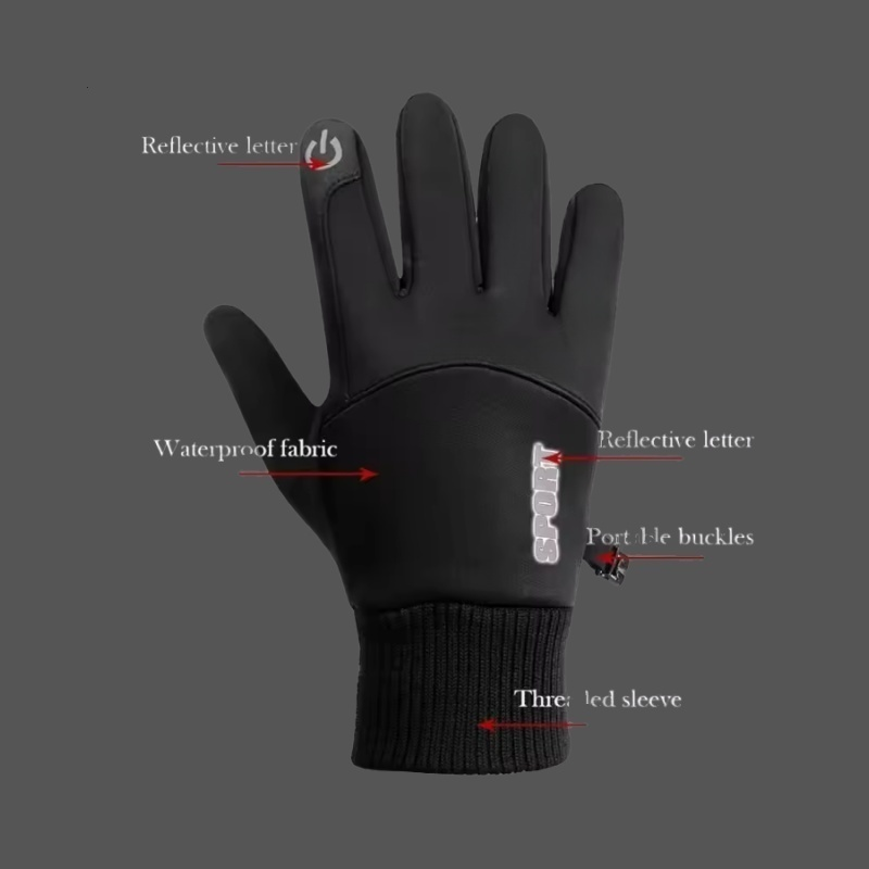 冬用手袋男性女性タッチスクリーン暖かい手袋防水防風サーマルグ - Leather Driving Glove のレビューと価格