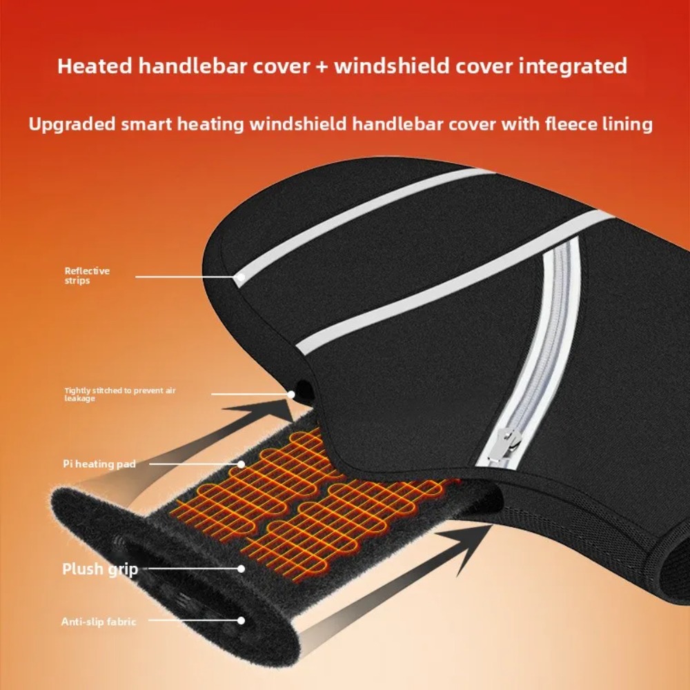 オートバイのハンドルバーカバー冬用加熱電子手袋暖かい防水電気 - Heat Resistant Glove のレビューと価格