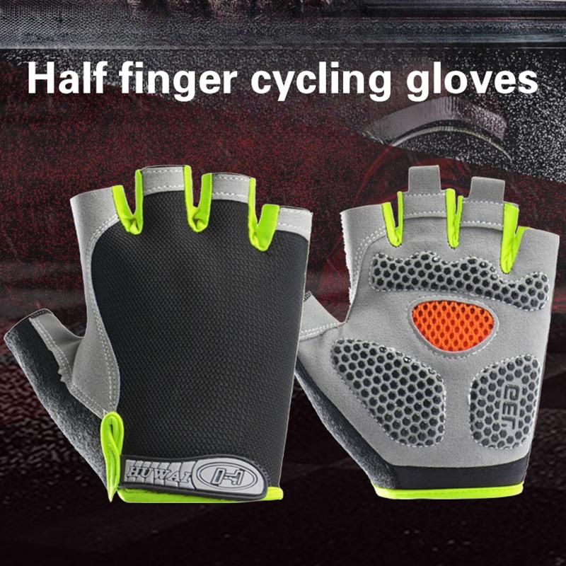 男女兼用ハーフフィンガーサイクリンググローブ、滑り止め、耐衝 - Workout Glove Gym のレビューと価格