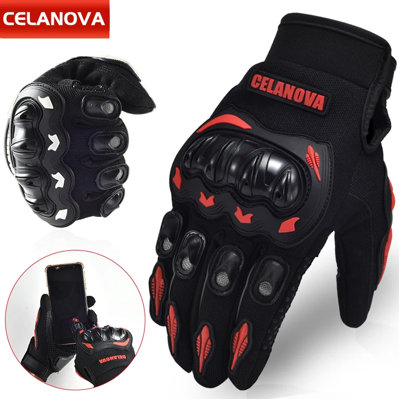 新しい男性用自転車オートバイグローブ、ハードナックル、タッチ - Motorcycle Glove Knuckle のレビューと価格
